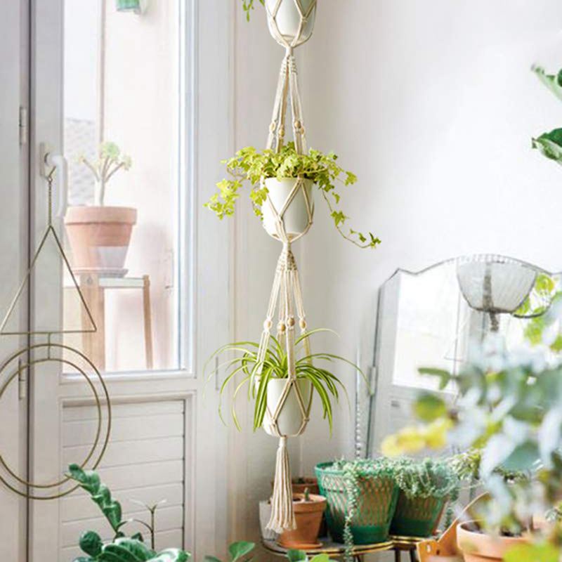 Macrame Plant Hanger Set