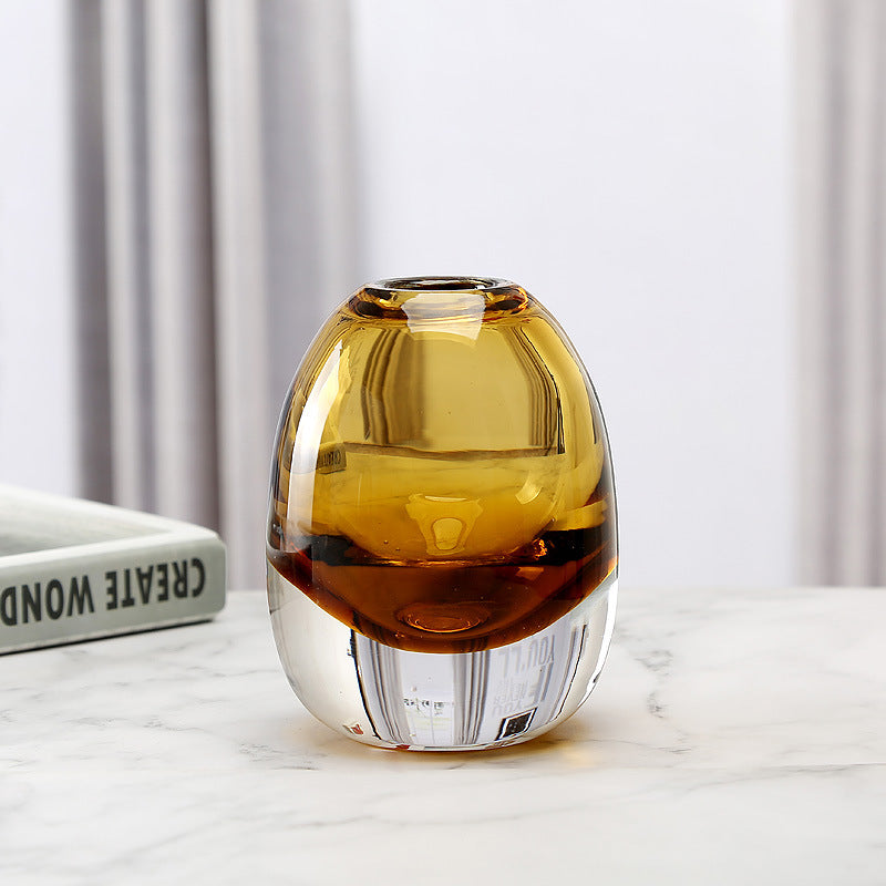 Belgian Light Luxury Glass Vase