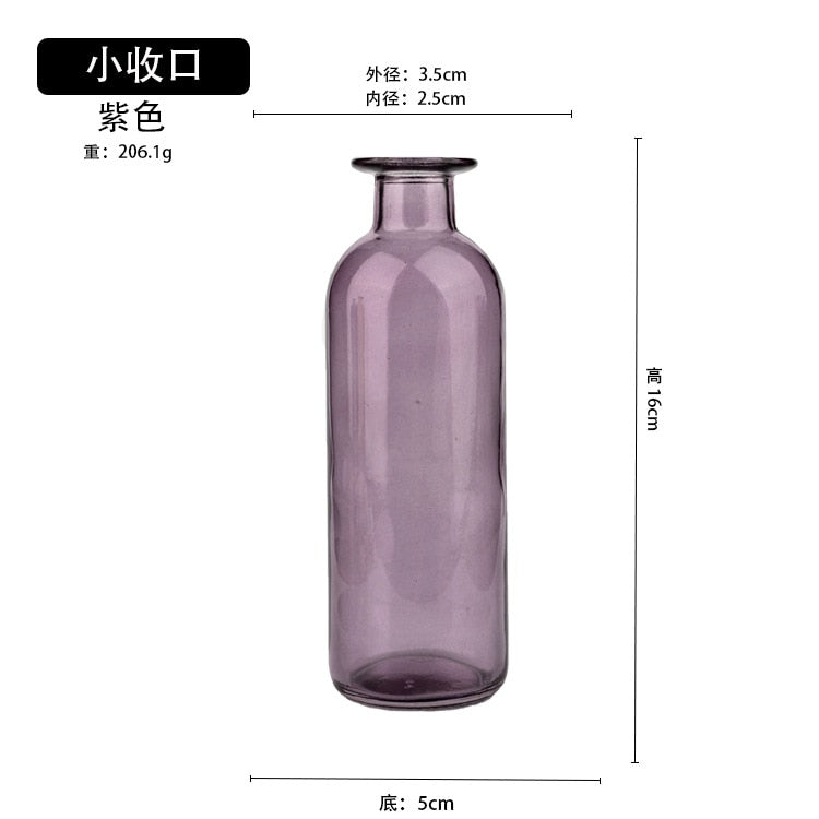 Transparent Glass Dill Vase