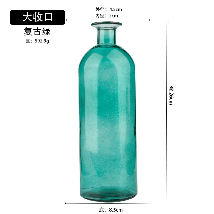 Transparent Glass Dill Vase