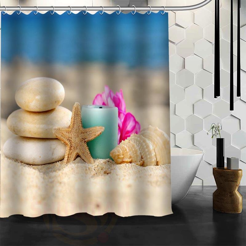 Beach Spa Waterproof Shower Curtain