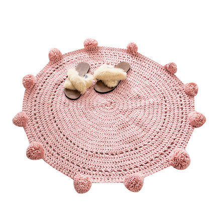 Pure Handmade Woolen Weave Round Mat