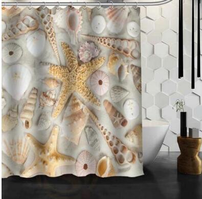Beach Spa Waterproof Shower Curtain