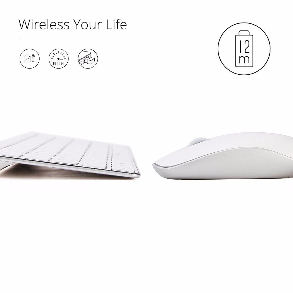 Ultra Thin Metal Optical Wireless Keyboard & Mouse-Bieg's Products