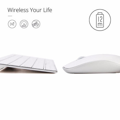 Ultra Thin Metal Optical Wireless Keyboard & Mouse-Bieg's Products