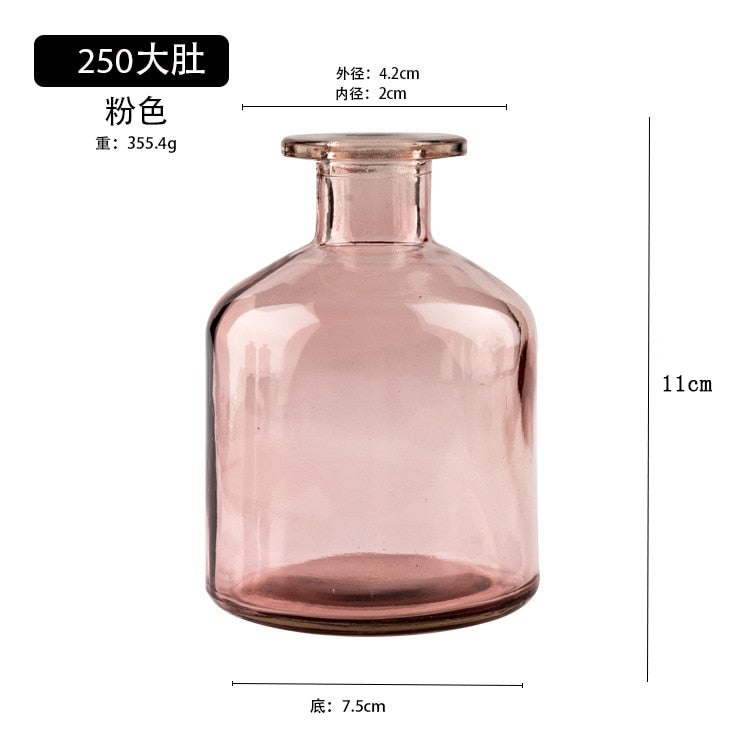 Transparent Glass Dill Vase