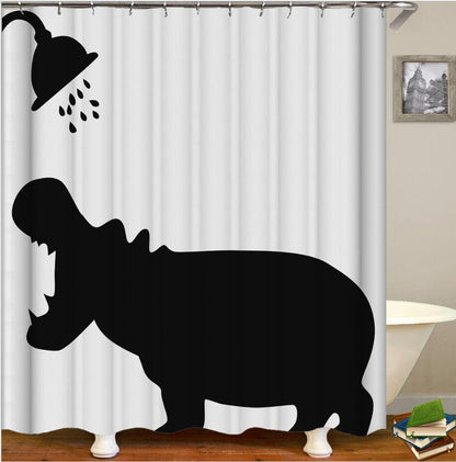 Elephant Theme Shower Curtain