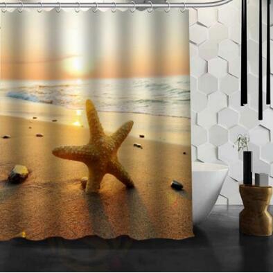 Beach Spa Waterproof Shower Curtain