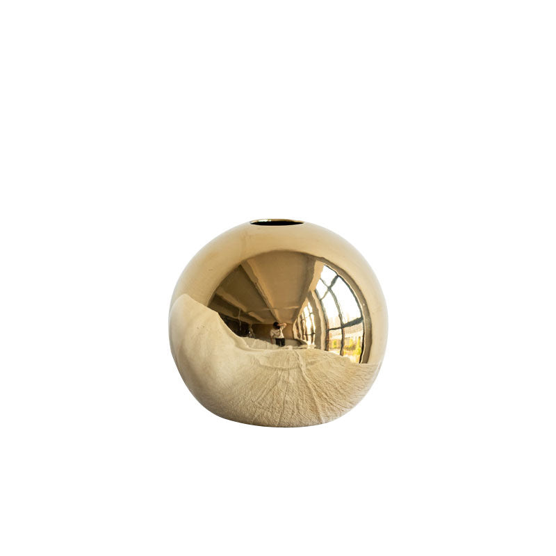 European Style Gold Plated Ceramic Vase