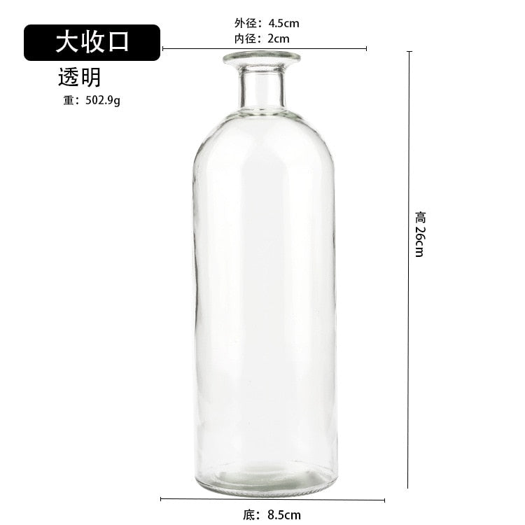 Transparent Glass Dill Vase