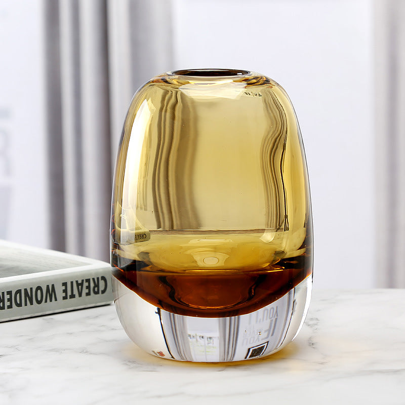 Belgian Light Luxury Glass Vase