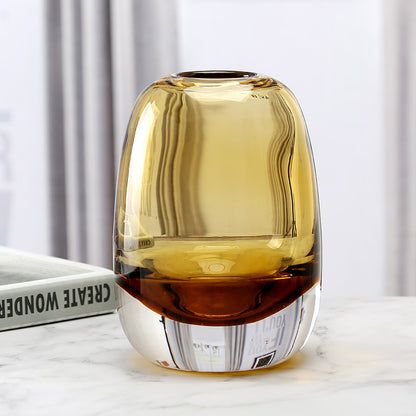 Belgian Light Luxury Glass Vase