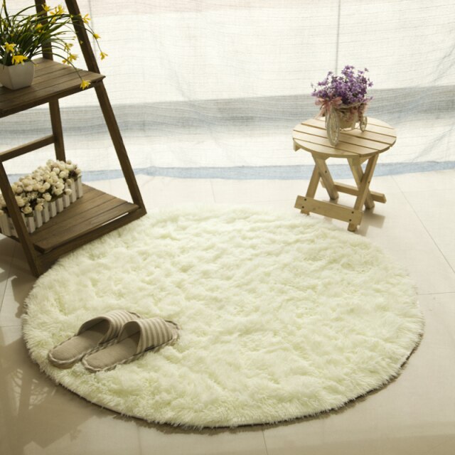 White Faux Fur Carpet for Living Room, Bedroom & Kids' Room