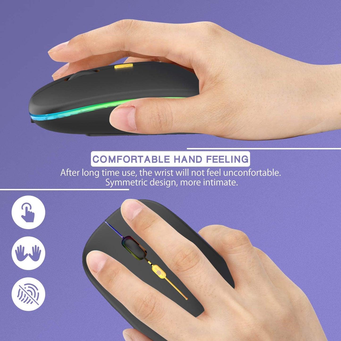 RGB Rechargeable Wireless Mouse-Bieg's Products