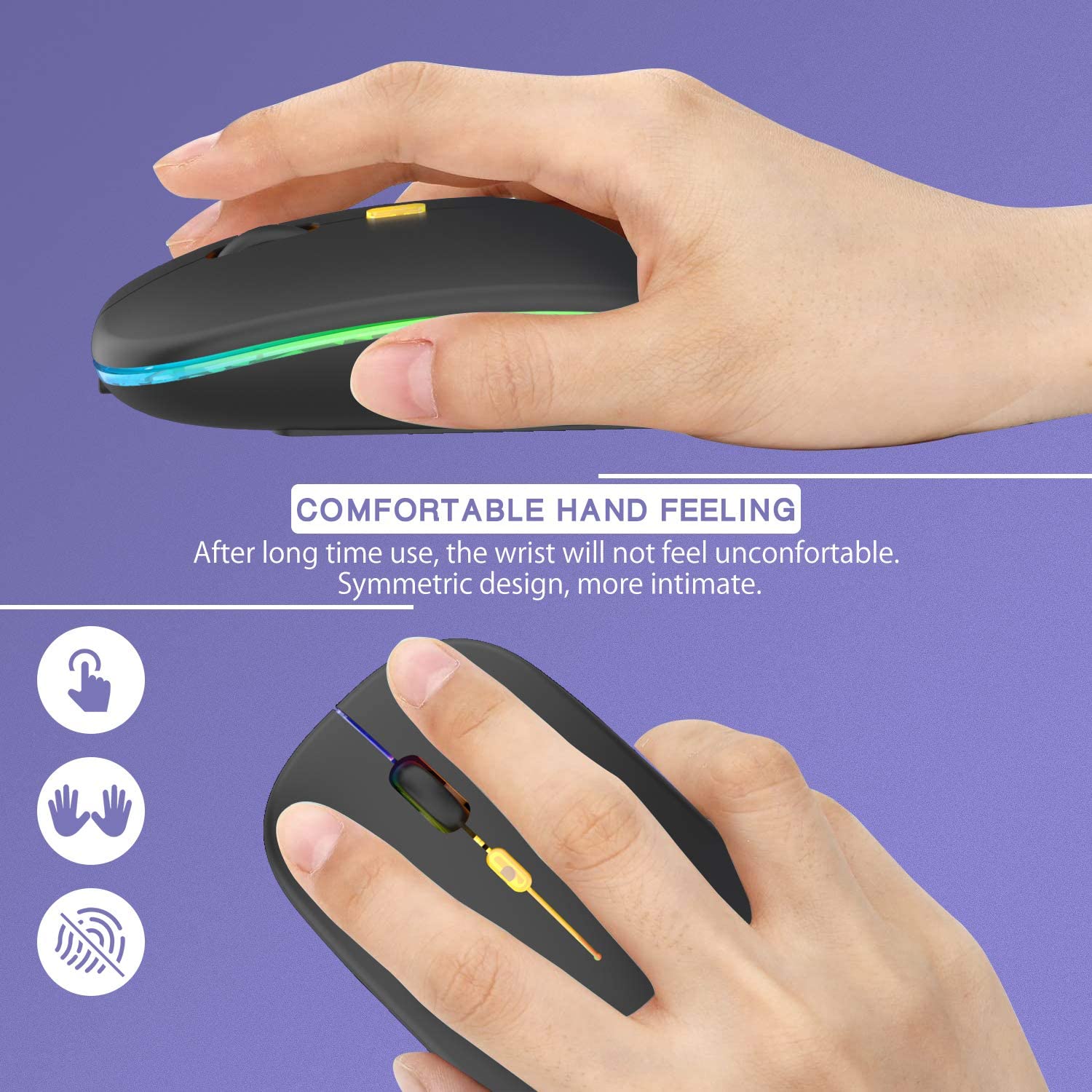 RGB Rechargeable Wireless Mouse-Bieg's Products