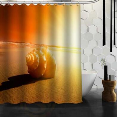 Beach Spa Waterproof Shower Curtain