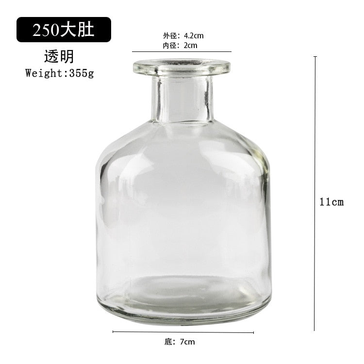 Transparent Glass Dill Vase
