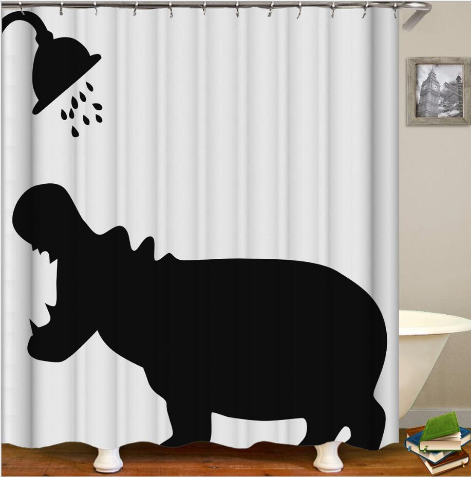 Elephant Theme Shower Curtain
