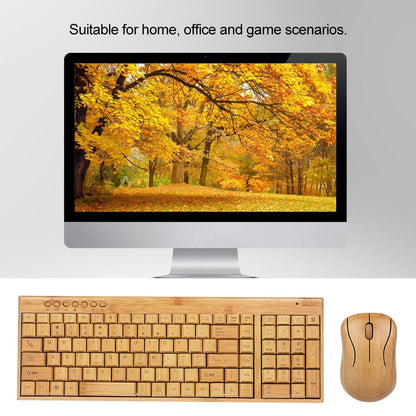 Wireless Bamboo PC Keyboard & Mouse Combo Set-Bieg's Products