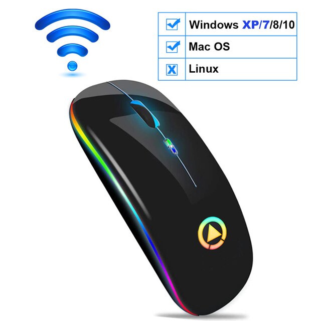 RGB Rechargeable Wireless Mouse-Bieg's Products