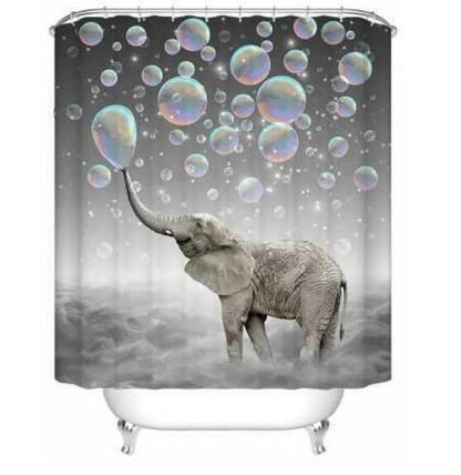 Elephant Theme Shower Curtain