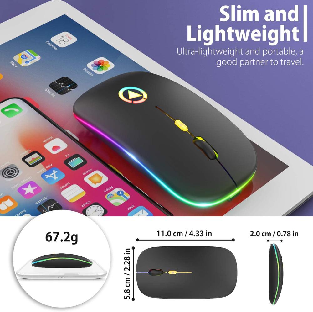 RGB Rechargeable Wireless Mouse-Bieg's Products