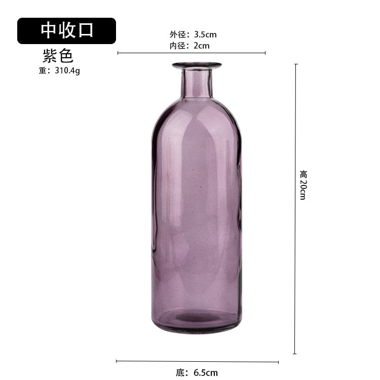 Transparent Glass Dill Vase