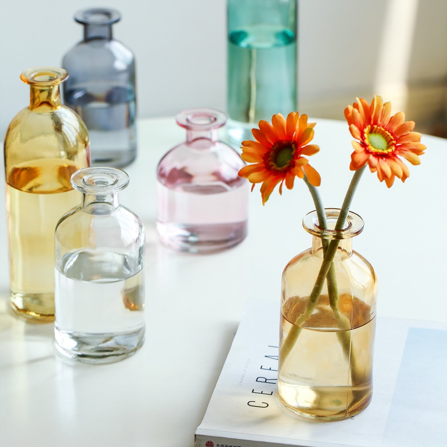 Transparent Glass Dill Vase