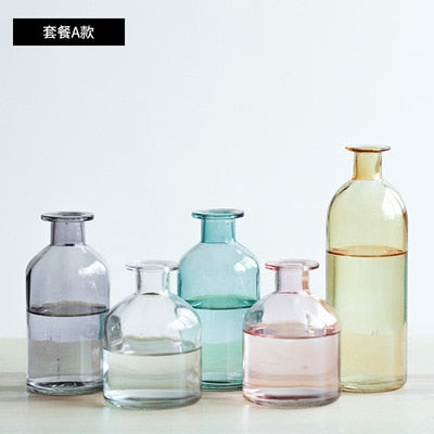 Transparent Glass Dill Vase
