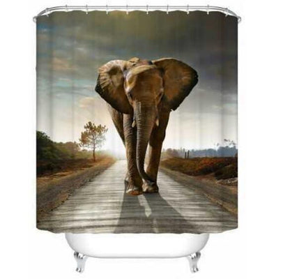 Elephant Theme Shower Curtain