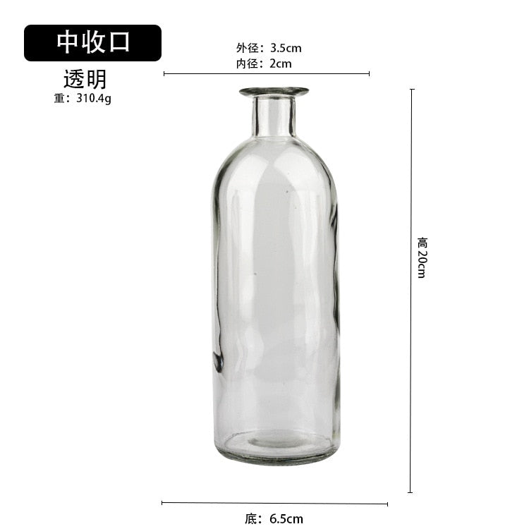 Transparent Glass Dill Vase