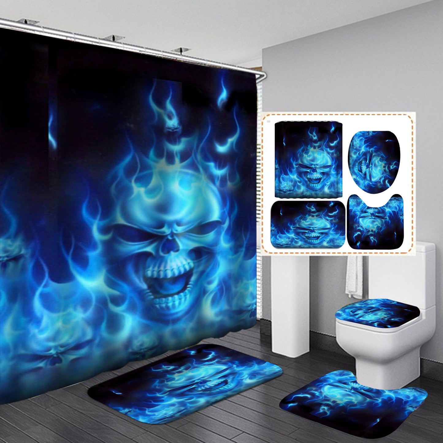 Waterproof Halloween Shower Curtain