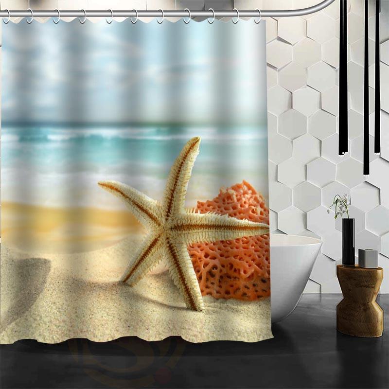 Beach Spa Waterproof Shower Curtain