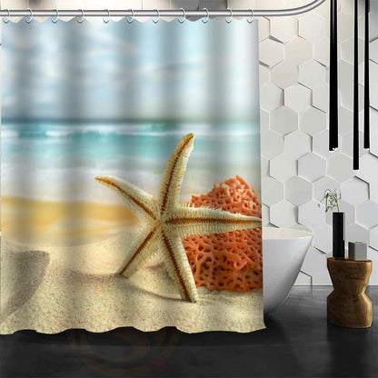 Beach Spa Waterproof Shower Curtain