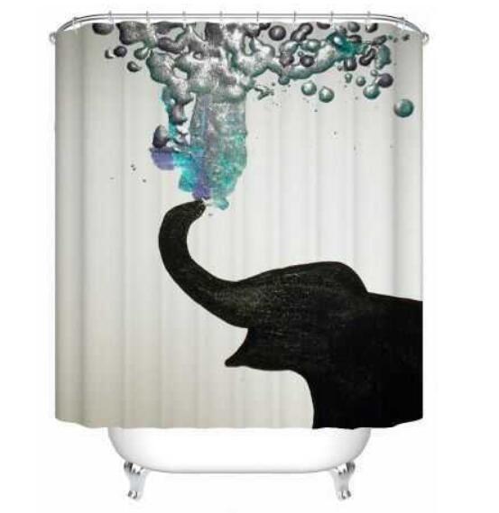 Elephant Theme Shower Curtain
