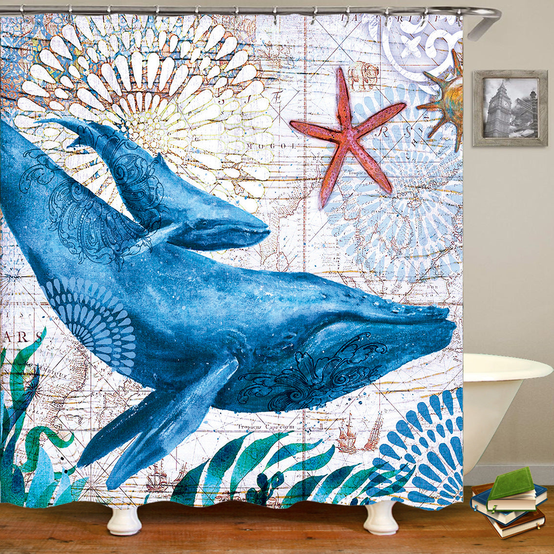 Sea World Style Shower Curtain