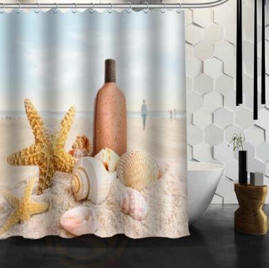 Beach Spa Waterproof Shower Curtain