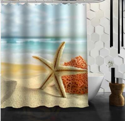 Beach Spa Waterproof Shower Curtain