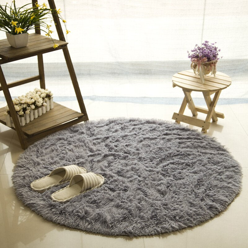 White Faux Fur Carpet for Living Room, Bedroom & Kids' Room