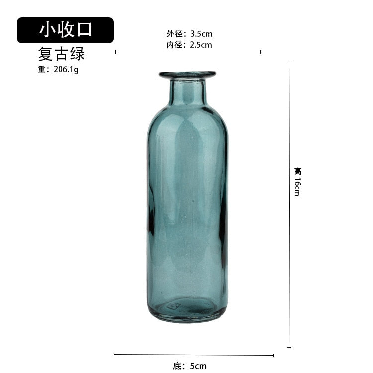Transparent Glass Dill Vase