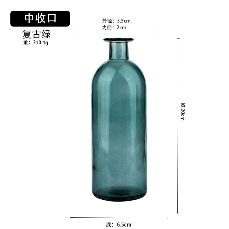 Transparent Glass Dill Vase