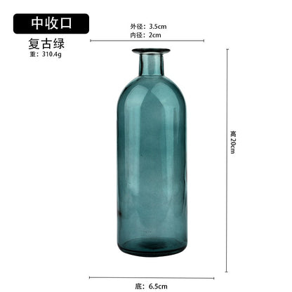 Transparent Glass Dill Vase