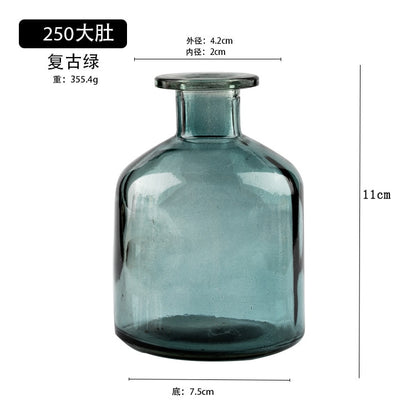 Transparent Glass Dill Vase