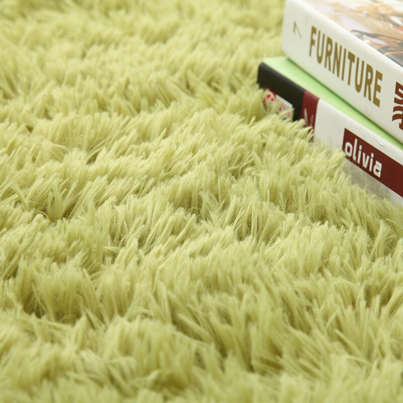 White Faux Fur Carpet for Living Room, Bedroom & Kids' Room
