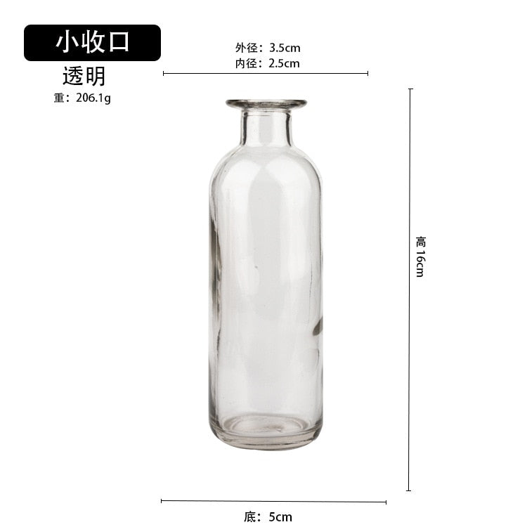 Transparent Glass Dill Vase