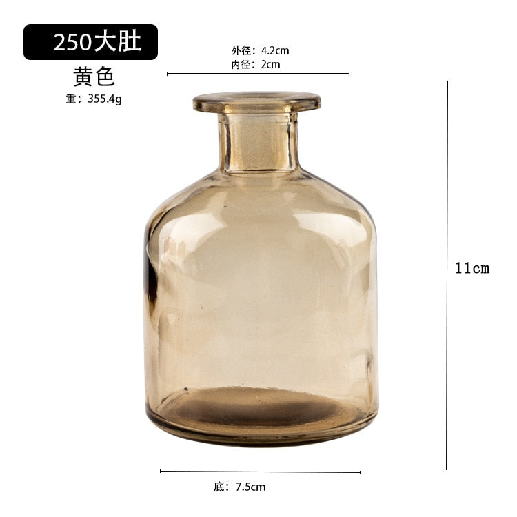 Transparent Glass Dill Vase
