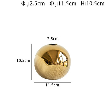 European Style Gold Plated Ceramic Vase