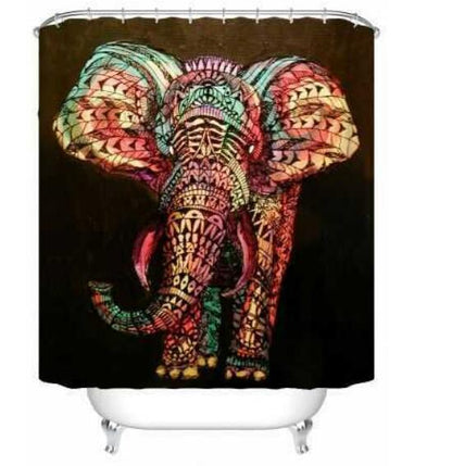 Elephant Theme Shower Curtain