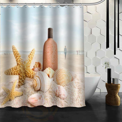 Beach Spa Waterproof Shower Curtain