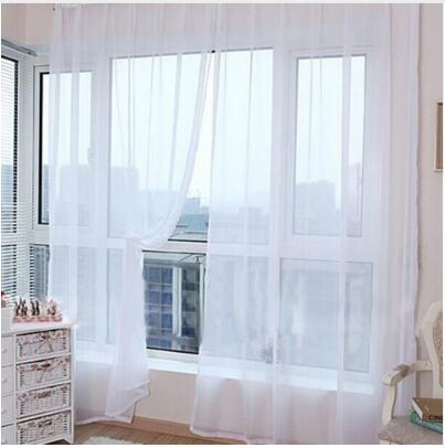 Modern White Tulle Window Curtain